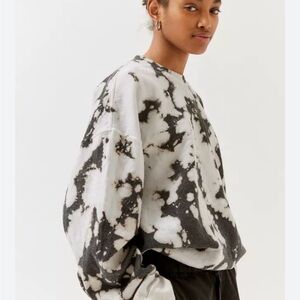 Urban Renewal Monochrome Tie-Dye Sweatshirt Black White